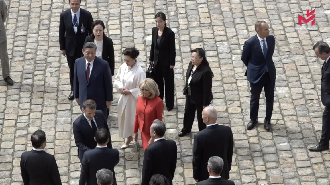 Cérémonie d'accueil officiel du Président chinois Xi Jinping à l'Hôtel National des Invalides